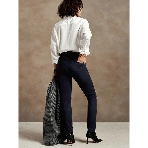 Banana Republic Mid-Rise Skinny Modern Sloan Pant size 8 Navy - Picture 2 of 6